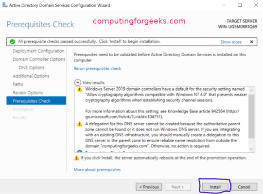 آموزش نصب اکتیو دایرکتوری (Active Directory) ویندوز سرور 2019