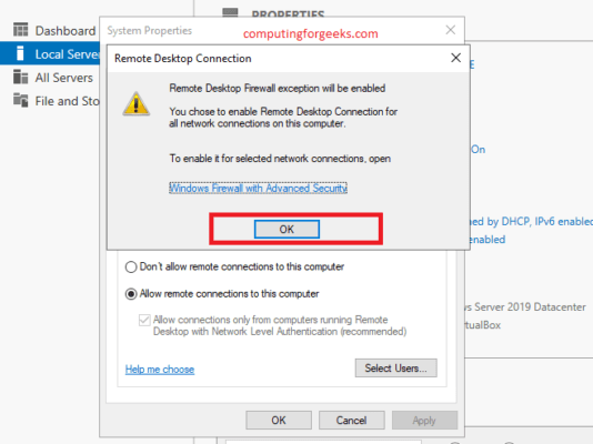 آموزش فعال کردن ریموت دسکتاپ پروتکل (RDP) در ویندوز سرور 2019