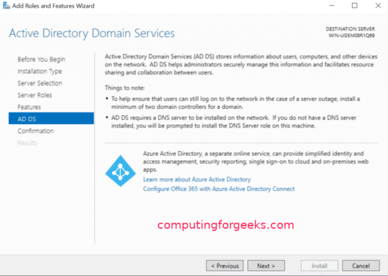 آموزش نصب اکتیو دایرکتوری (Active Directory) ویندوز سرور 2019