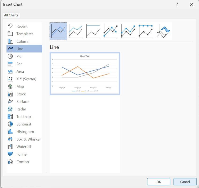 معرفی انواع نمودار در ورد (Word)