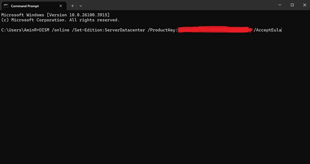 آموزش فعال سازی Windows Server 2022 Standard Evaluation از طریق CMD