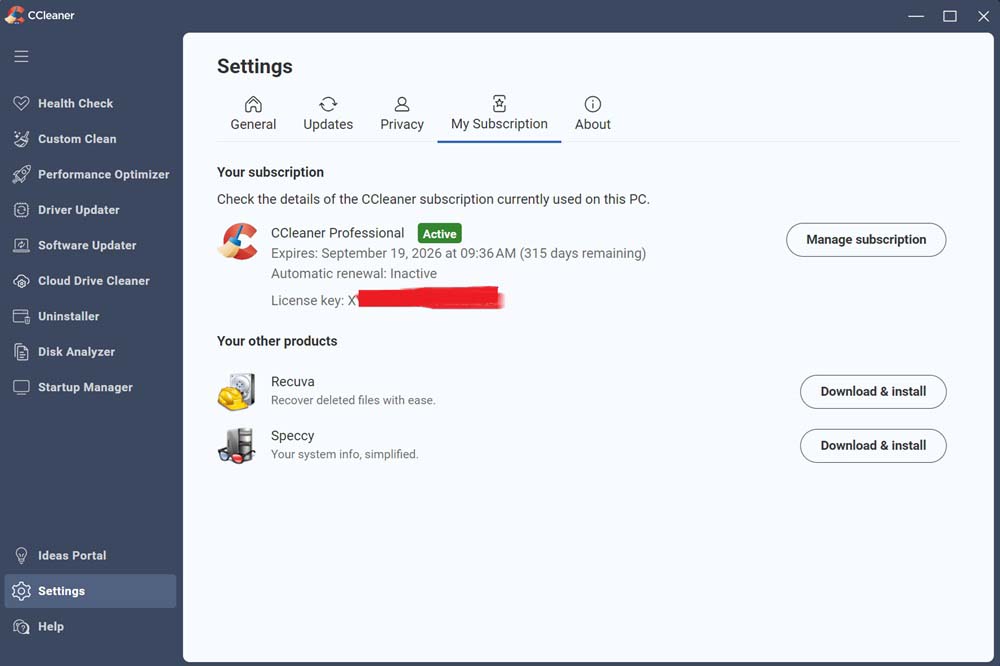 لایسنس CCleaner Professional Plus اورجینال